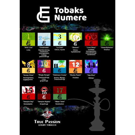 True Passion Love Story (6) 1000 g vandpibe tobak